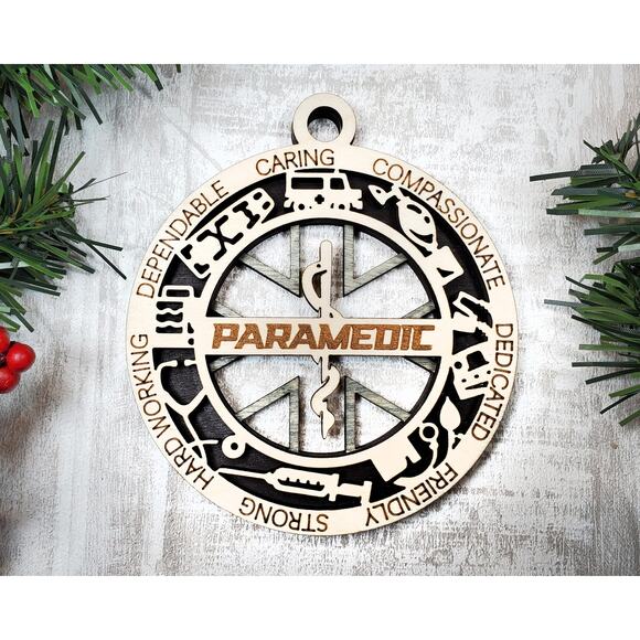 PARAMEDIC Ornament Personalized First Responder Christmas Gift - Picture 4 of 5